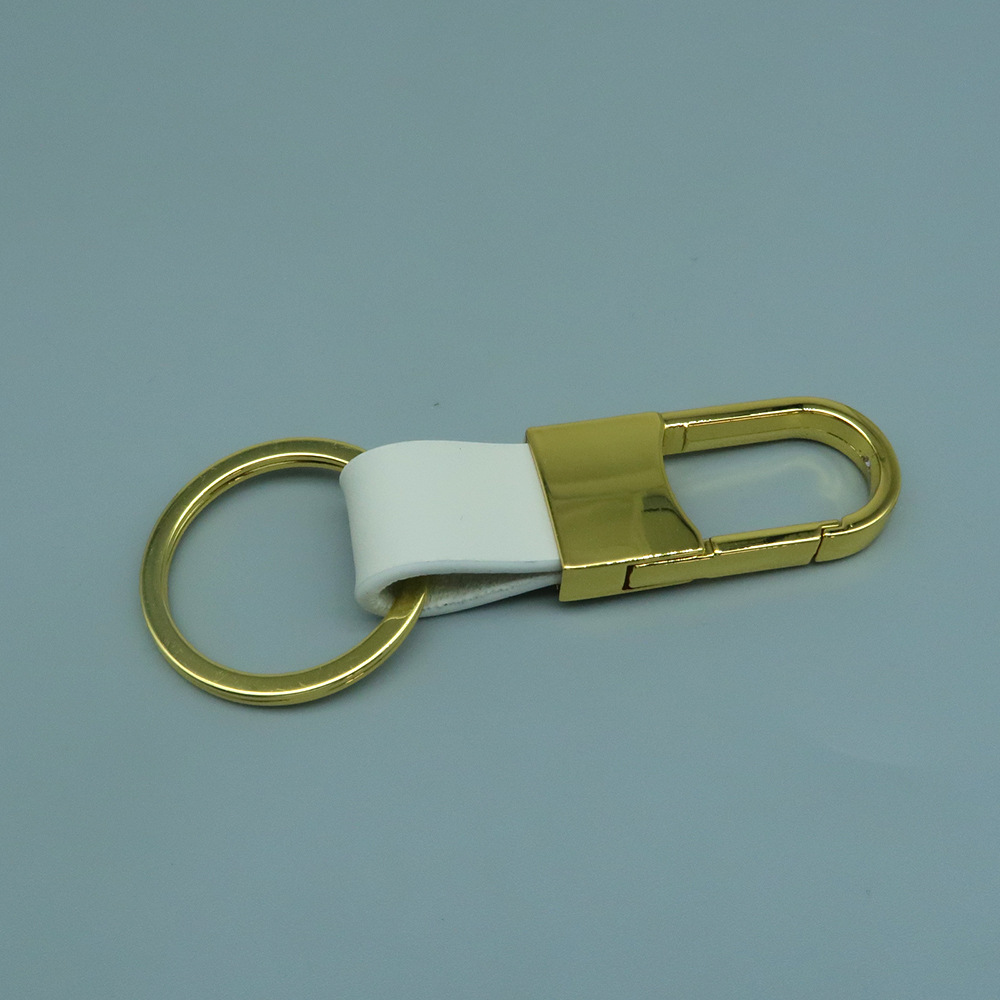 Venta directa de fábrica de llaveros de coche de metal y cuero genuino con logotipo grabado con láser, llaveros creativos. image 48