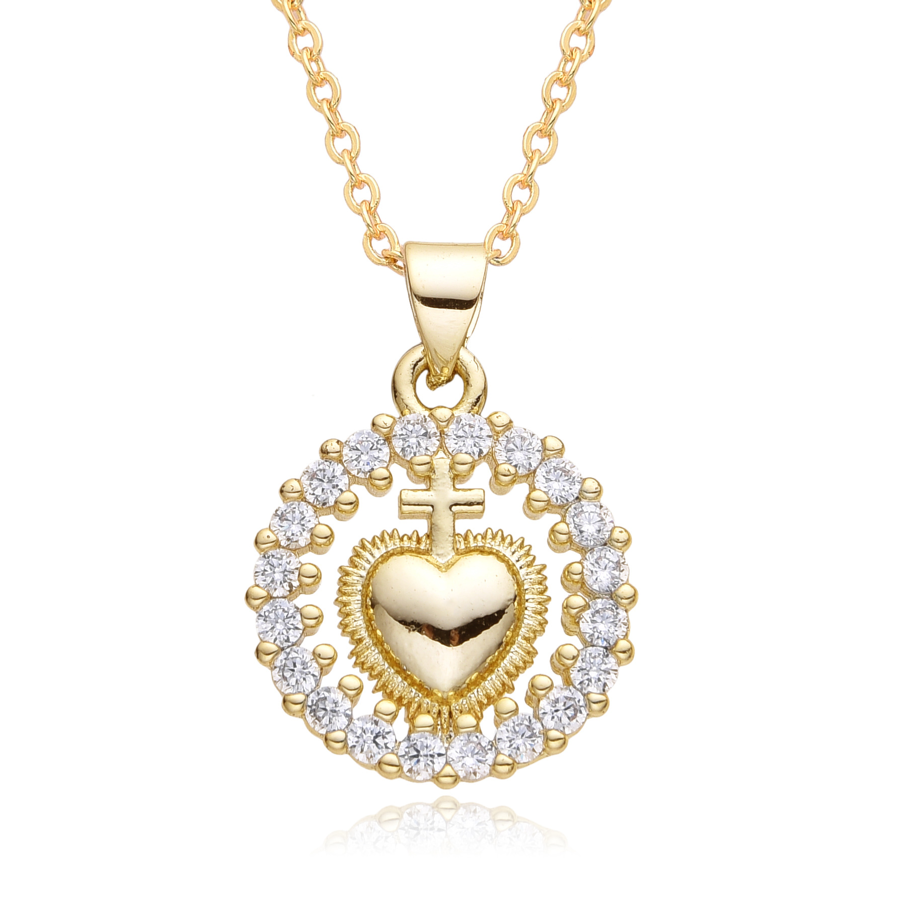 9g Weight Copper Pendant Material Zircon Inlay Material Pendant Necklace Classification Copper Chain Material 1 Piece Quantity Holiday, Date, Street Occasion Copper Material Heart Shape Pattern Women's Gender Inlay Design Simple Style, Classic Style Style Copper Inlay Heart Shape Zircon Pendant Necklace 2