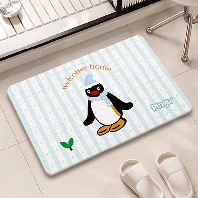 Avtomobil döşəmə paspasları, Mud Bathroom Floor Mat Shower - the-goose-is-waiting-for-you-square-white-background-396009cm