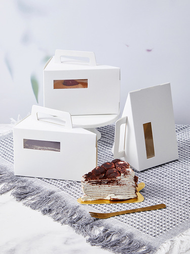 Mousse triangle sliced ​​Western cake cut into cartons Afternoon tea dessert packaging box Sandwich packaging box