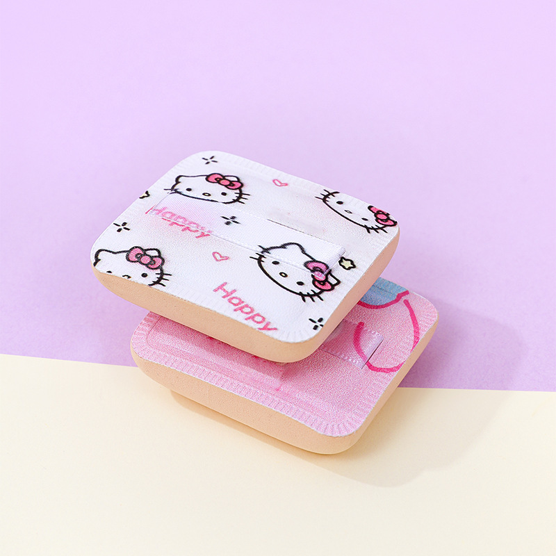 Fábrica personalizada de algodón de azúcar cuadrado soplo de polvo KT gato Sanliou esponja de maquillaje cojín de aire impresión patrón herramienta de belleza