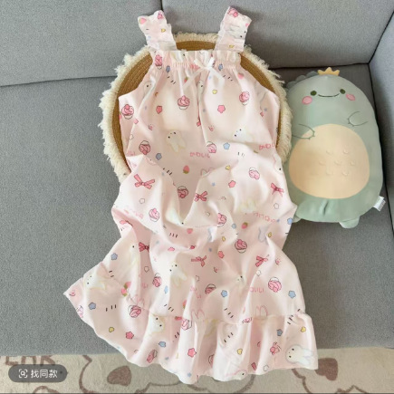 Nube transfronteriza algodón cinturón cojín de pecho pijama de mujer cinturón dulce de dibujos animados estudiantes pueden usar ropa de casa pijama