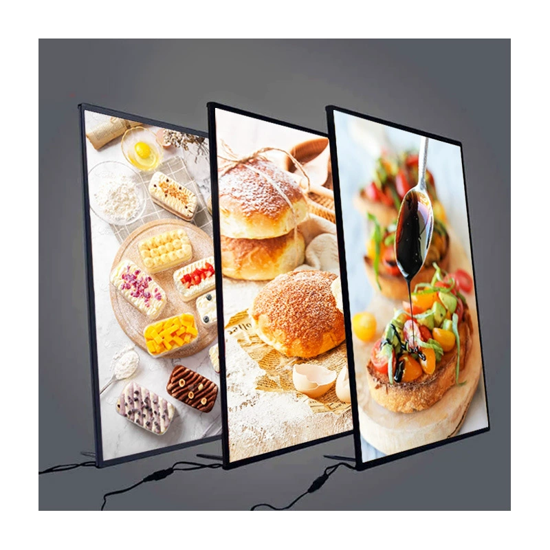 Wall ultra thin glass LED poster, stand, indicator lamp