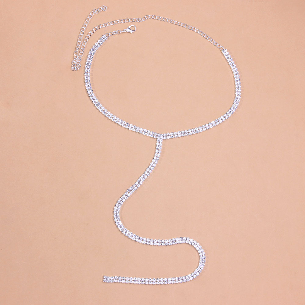 Fashion Solid Color Alloy Plating Inlay Rhinestones Womenu0027S Necklace 1 Piece