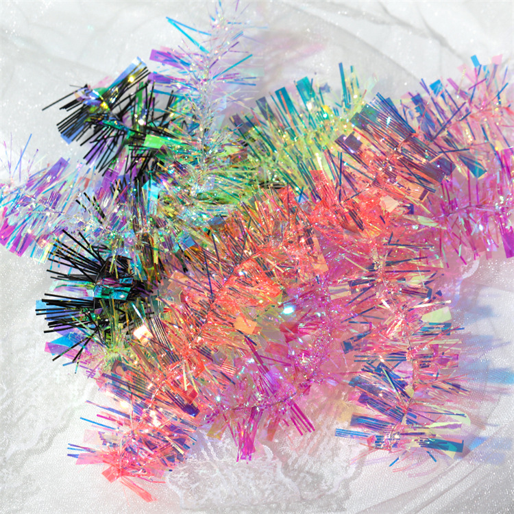 Nuevo arte de uñas Aurora celofán espejo mágico de color de cristal etiqueta engomada de uñas Aurora tira de vidrio de color mágico papel