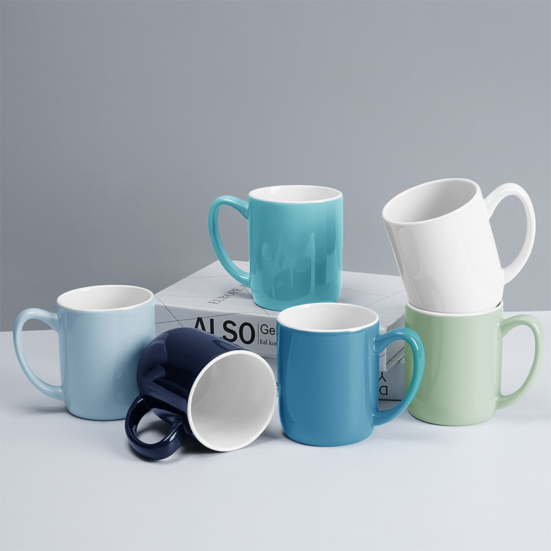 Juego de 6 Tazas de Cerámica de Porcelana Blanca, Resistente a Altas Temperaturas, para el Hogar image 4
