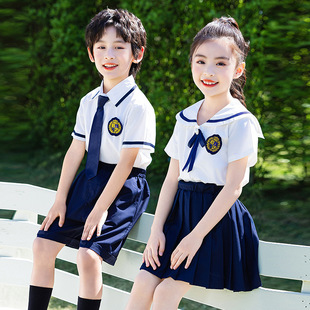 Children's Kindergarten Graduation Photo British School Uniform Children's Sports Performance Kindergarten Summer Garden Uniform College Style Class Uniform