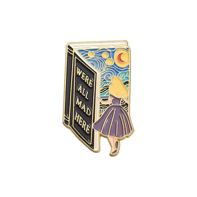 Broche de dibujos animados personalizado, broche de aceite de gota de metal lindo, accesorios de ropa, accesorios de bolsa, accesorios de joyería de insignia, broche al por mayor