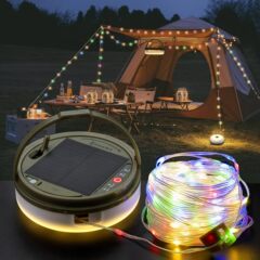 LED屋外キャンプライト屋外キャンプライトテント応急照明ライトソーラーUSB充电雰囲気感カラーライト