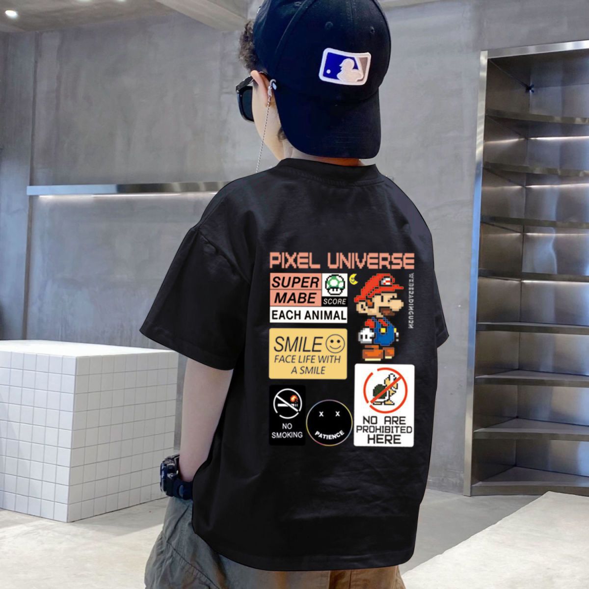 国境を越えた貿易人気子供服男の子Tシャツ半袖夏子供中大型男の子トップス半袖夏服トレンド