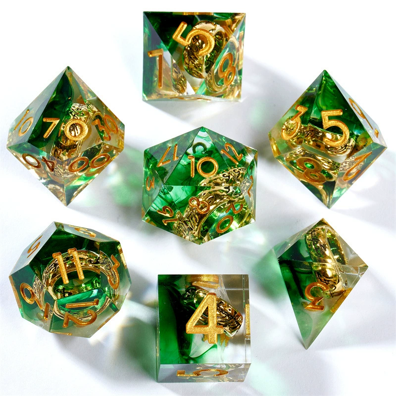 Ring for finger, dice, sharp set, new collection