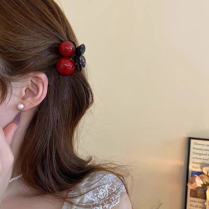 Ancora fermaglio a forma di ciliegia per capelli accessorio donna_voghion.com