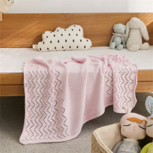 纯色儿童针织盖毯棉毯四季毯休闲毯幼儿园午睡汽车飞机毯森友卉