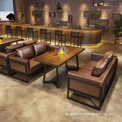音乐餐吧酒馆桌椅组合工业风酒吧清吧卡座沙发咖啡厅烧烤店西餐厅
