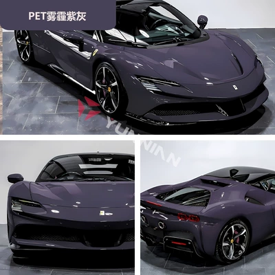 Film Pvc Full Body Film Car, Auto Color Change Film - pet-haze-purple-gray-15216m