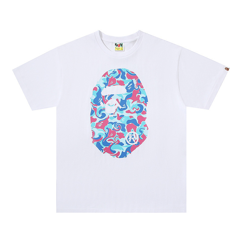 国境を越えた貿易トレンディなブランド半袖メンズレタープリントアメリカンストリートルーズカップルカジュアルTシャツ半袖シャツ|undefined