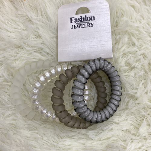 Phone charm, circle charm, sandalwood mermaid pearl jelly combination hair tie, thick wire bracelet, dual-use hair tie, invisible hair accessory
