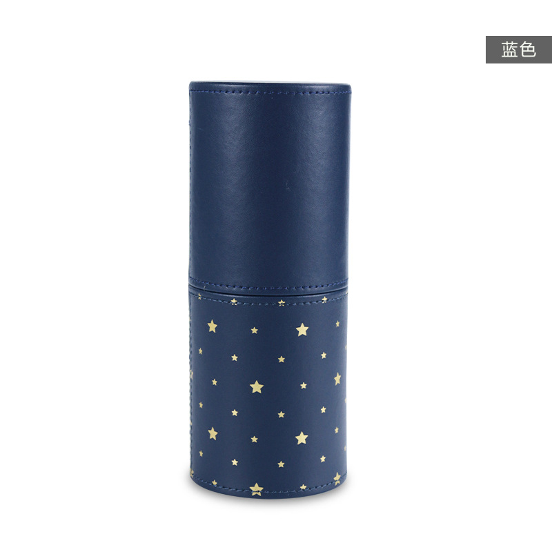 Customized cepillo de maquillaje barril de escritorio acabado a prueba de polvo almacenamiento caja de bolsillo de maquillaje con cubierta herramientas de maquillaje bolsa de maquillaje