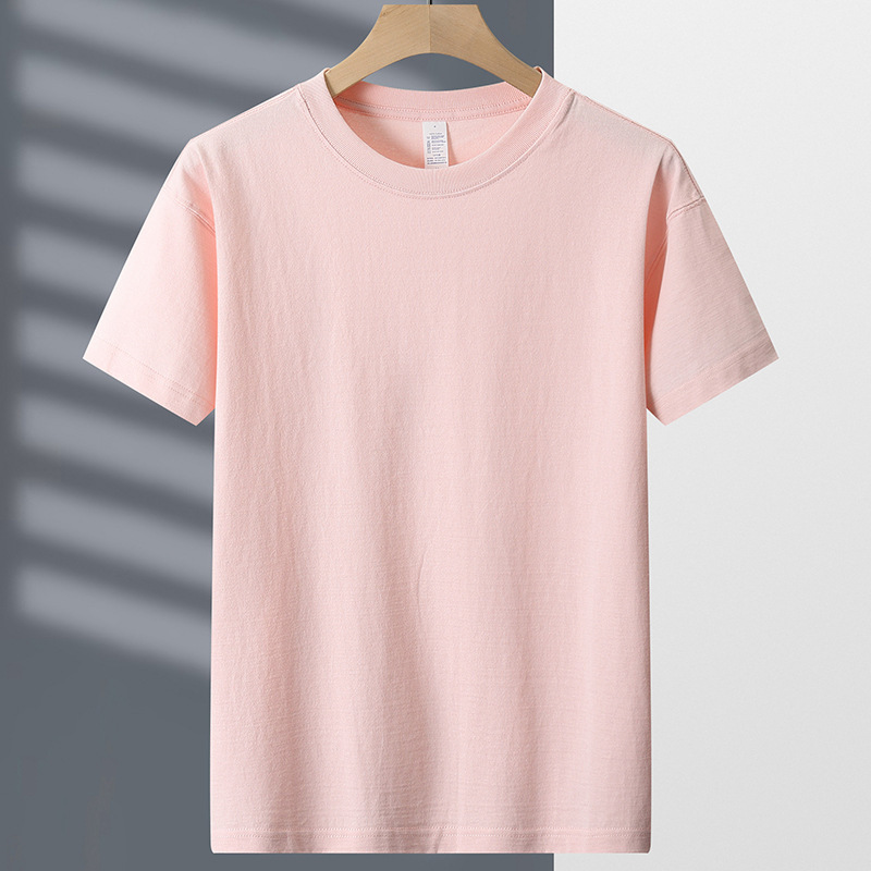 綿 100% 半袖メンズ Tシャツ夏のヘビーファッションブランドルーズ Tシャツ男性と女性の Tシャツ卸売純白半袖|undefined