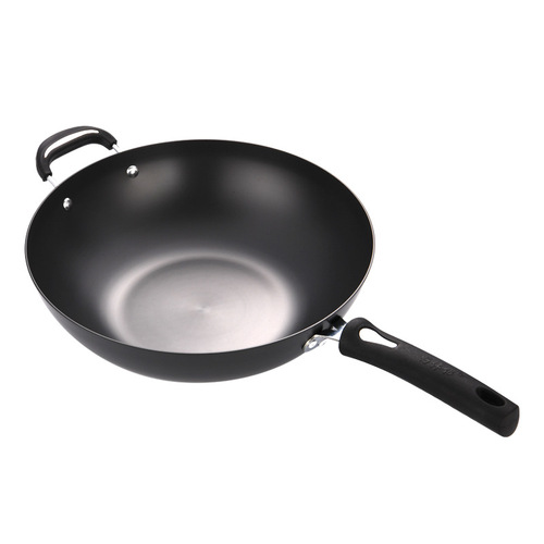 Manufacturer produces aluminum pots, hard oxidized non-stick pots, wok pots and pans, wholesale flat bottom garden bottom woks, one piece drop shipping
