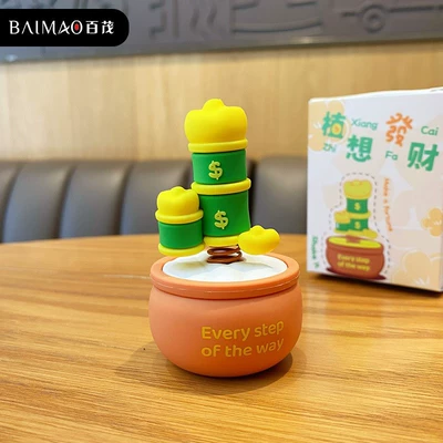 Resin Capybara Rearview Mirror Hanging | Car hanging - original-plant-thinking-about-getting-rich-series-of-small-ornaments-jie-jie-gao-opp-bag-packaging
