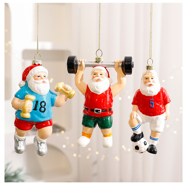 Christmas Ornaments Bulk Set – Santa, Nutcracker, Houses & More (24-Piece Assorted Decorations, Shatterproof Plastic, European-Style Holiday Decor)_voghion.com