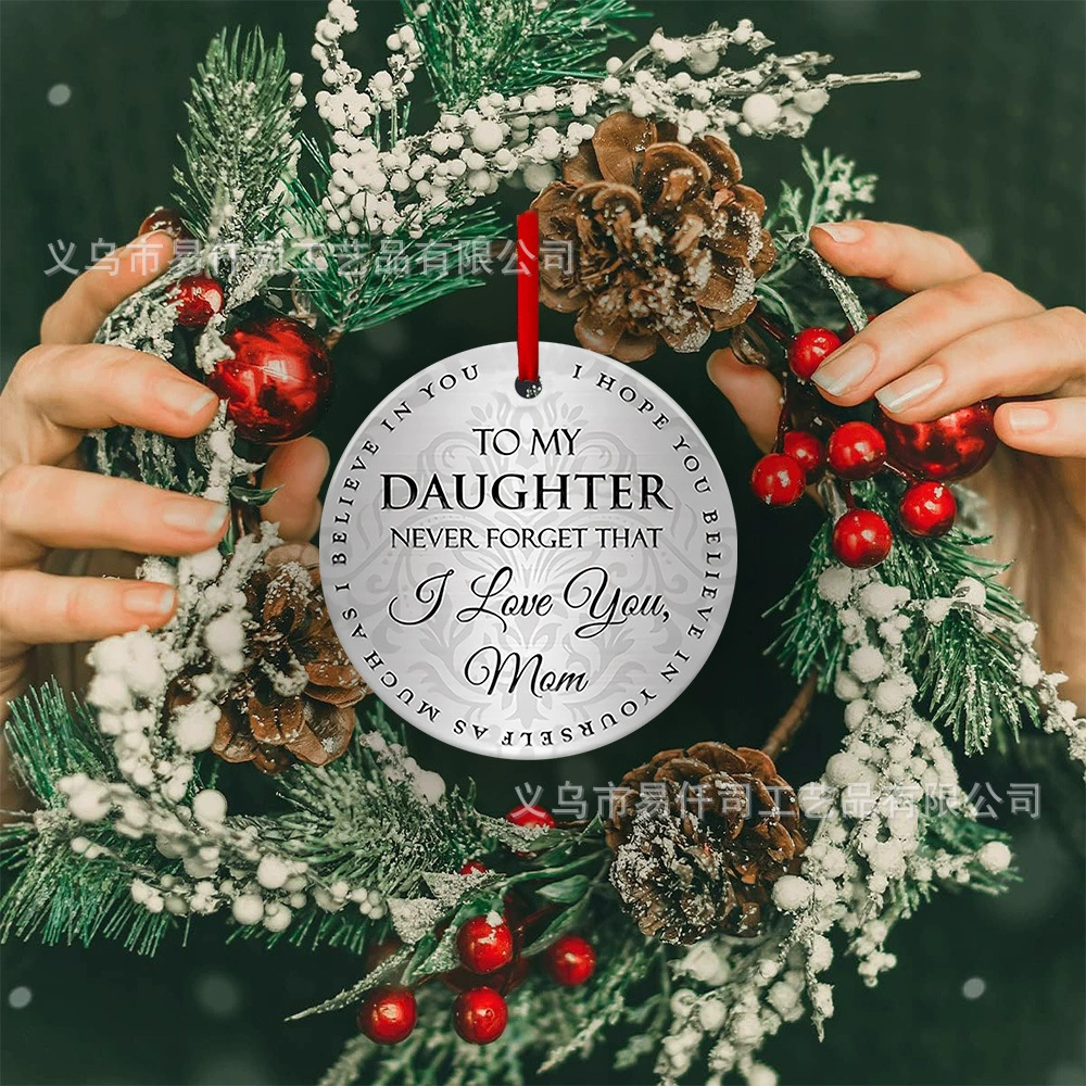 Amazon новый To My Daughter односторонний принт акрилового рождественского украшения подвеска
