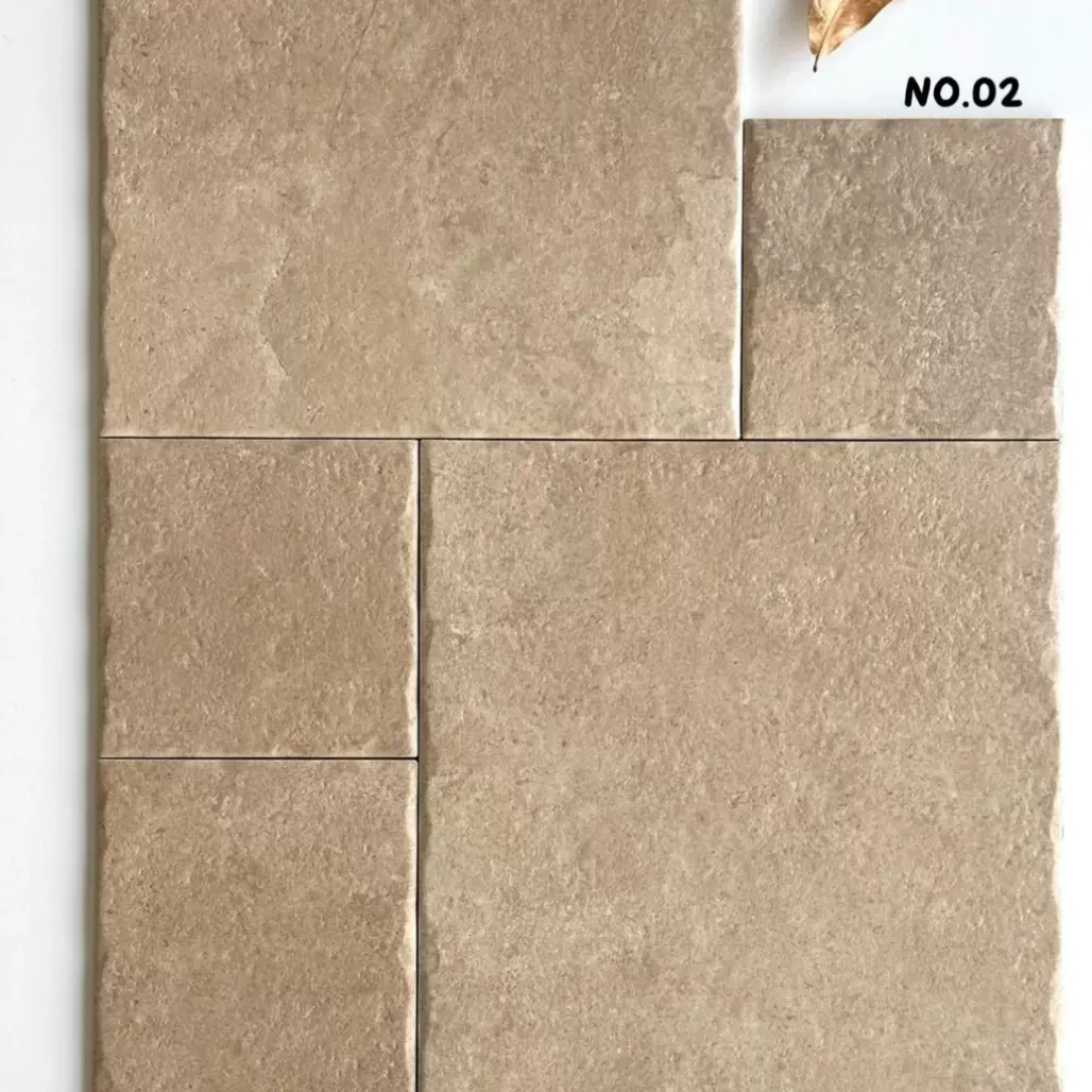 复古莱姆石洞石瓷砖古堡庭院客厅中式园林防滑地砖网红酒店民宿用