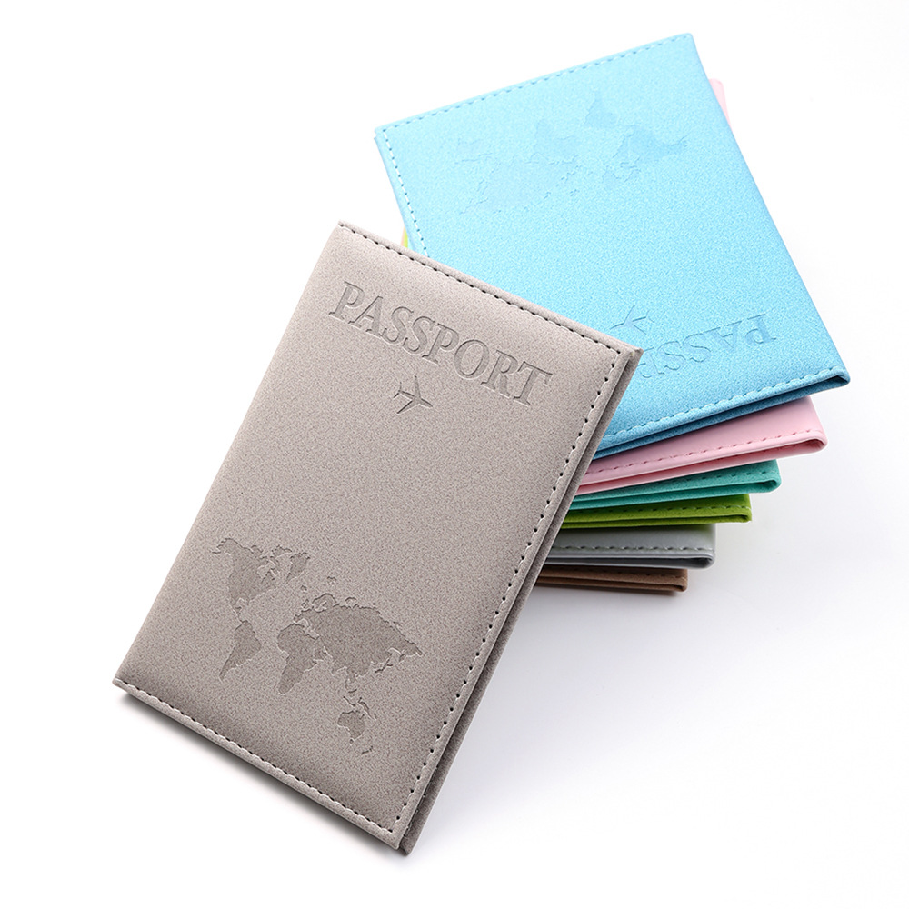 multi color map passport bag travel document bag passport holder passport protective cover couple passport bag_voghion.com