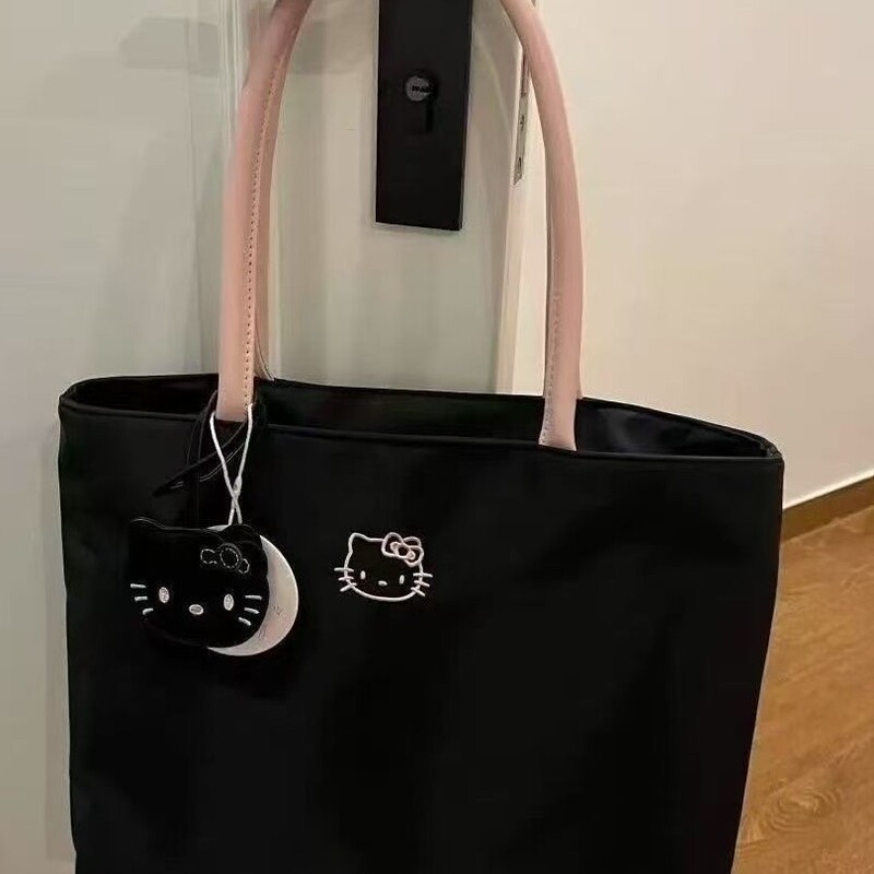 ☢ Hellokitty embroidered bag, new versatile and simple underarm shoulder handbag, electric handbag, cute cat