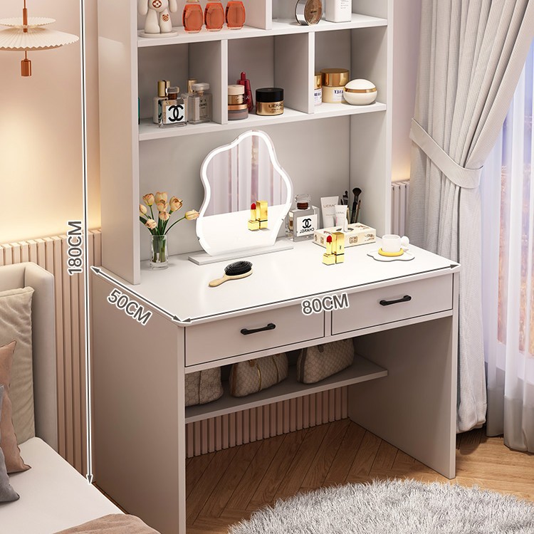 심플 웨화 화이트 싱글 테이블 [캐비닛 전체에서 볼 수 있음] 80cm