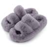 Cross -border e -commerce female candy color autumn and winter room home home wearing warm furry furry cotton slippers