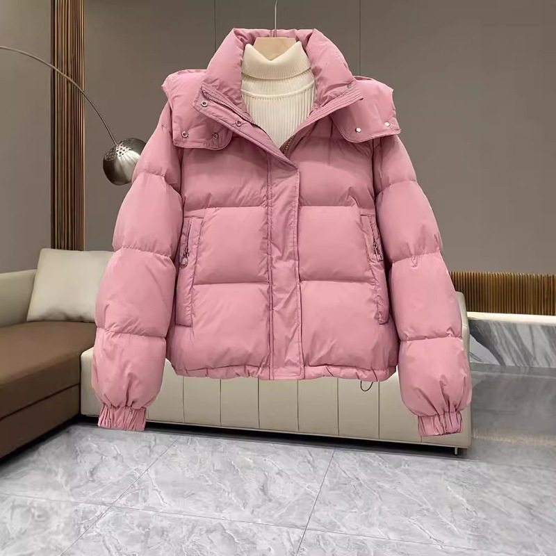 Women's Plus Size Hooded Cotton Jacket 2025 Short down Cotton Coat Winter Petite Versatile Jacket