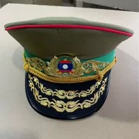 Большая кепка, шляпа с большими полями, вышитая офицерская шляпа, шляпа с плоским верхом и большими полями, военная кепка, защитная кепка, АРМИЙСКАЯ КЕПКА