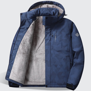 2024 Winter Cotton-padded Clothes Men's Loose Casual Cotton-padded Clothes Trendy Hooded Sports Bread Clothing Graphene Warm-keeping Clothes Cotton-padded Jacket