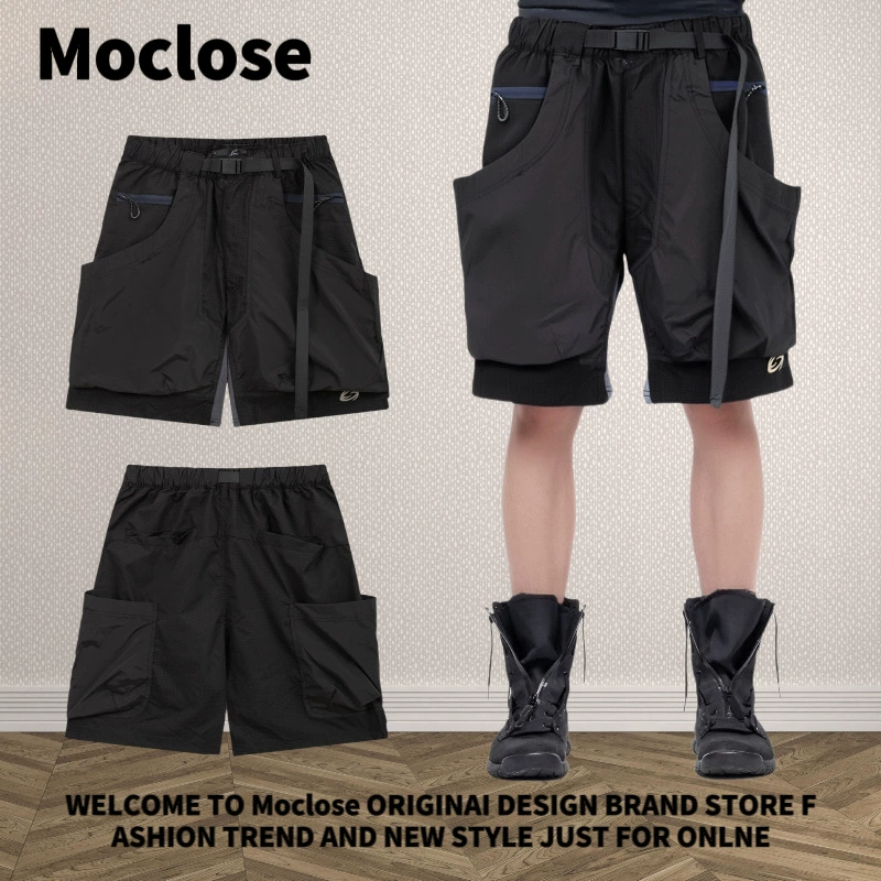 Moclose функция наружный нейлон шить большой карман весной и летом шорты для мужчин и женщин свободные дикие укороченные брюки