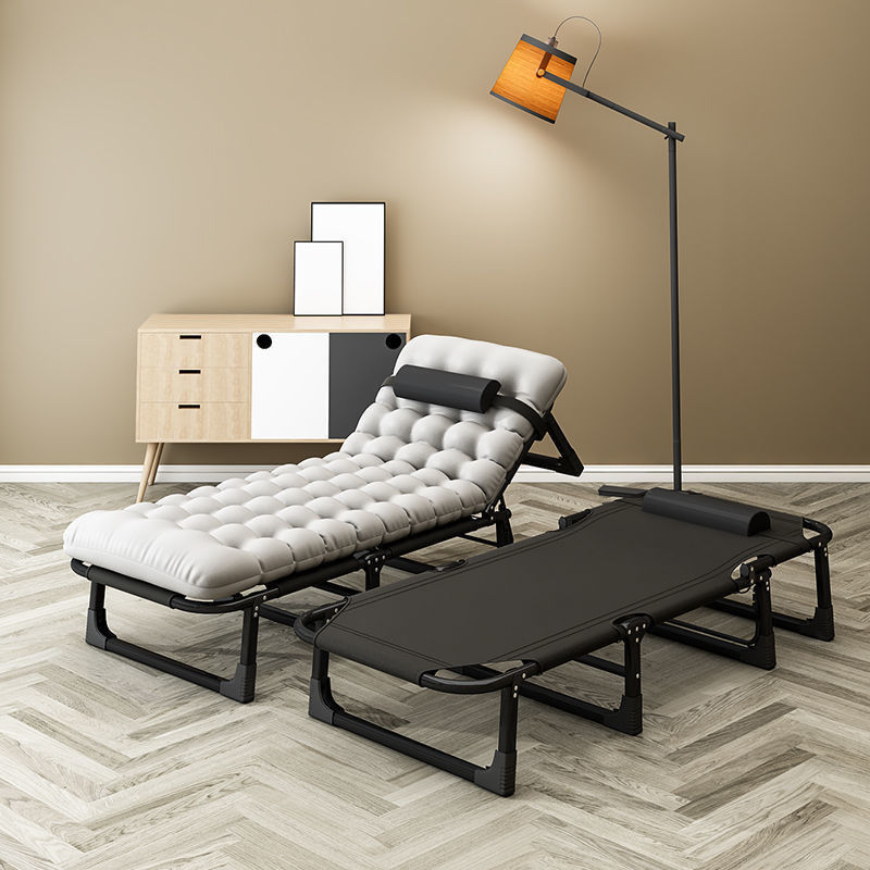 Directo de fábrica cama plegable siesta silla sola escolta simple oficina campamento cama al aire libre portátil reclinable