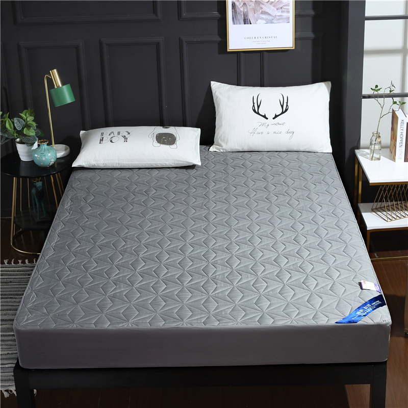 Diamond-Patterned Quilted Waterproof Mattress Cover, Urine-Proof Mattress Protector, Thickened Simmons Protective Cover, All-Season Fitted Sheet Style