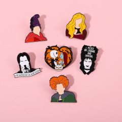歐美卡通人物影視周邊金屬徽章 萬聖節系列胸針衣服背包百搭飾品