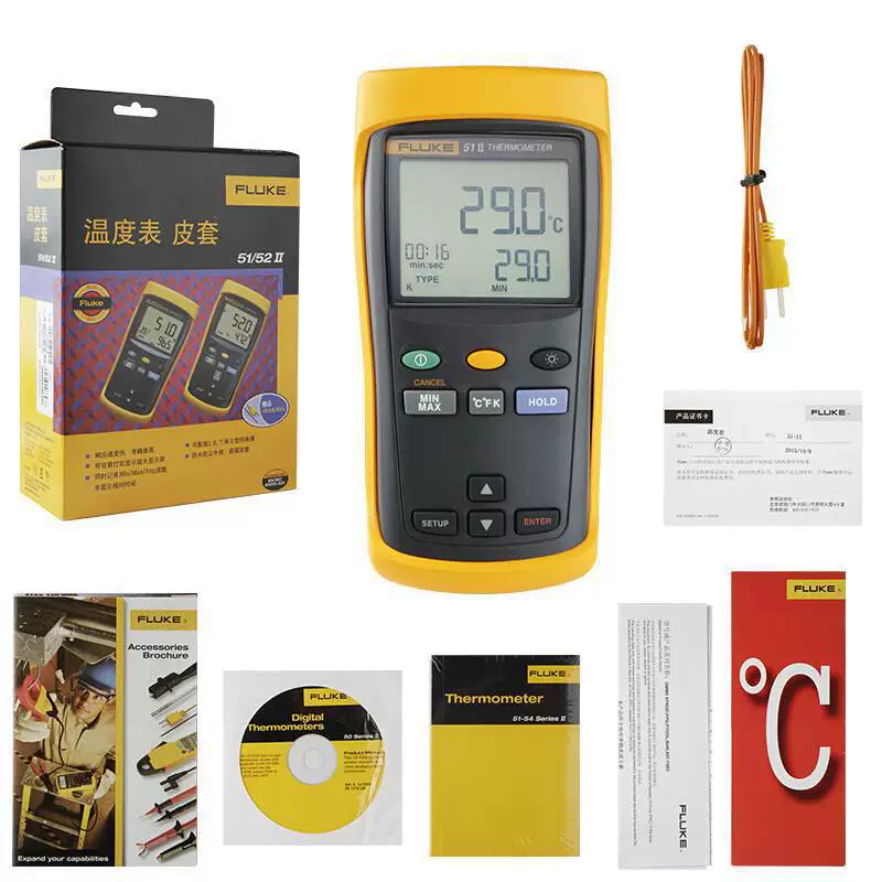 Fluke fluke F51-II/2/52-2/53-IIB/54-2B/F52-2B контактный термометр