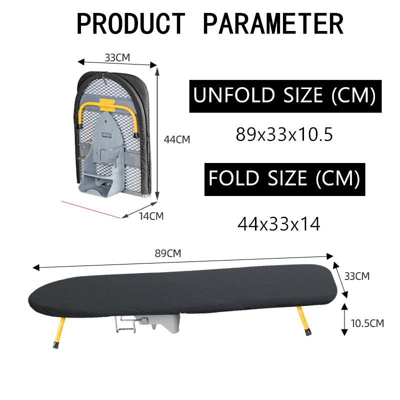 Tabla de planchado de escritorio transfronteriza tabla de planchado plegable tabla de planchado reforzada tabla de planchado de ropa que contiene estante de almacenamiento tabla de planchado doméstica