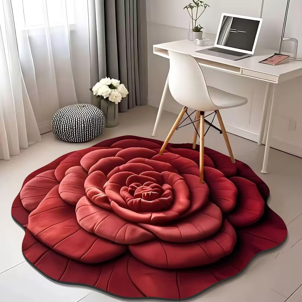 Luz de lujo 3D visualización floral alga barro alga alfombra decoración alfombra de secado rápido absorción de agua dormitorio alfombra de cama antideslizante