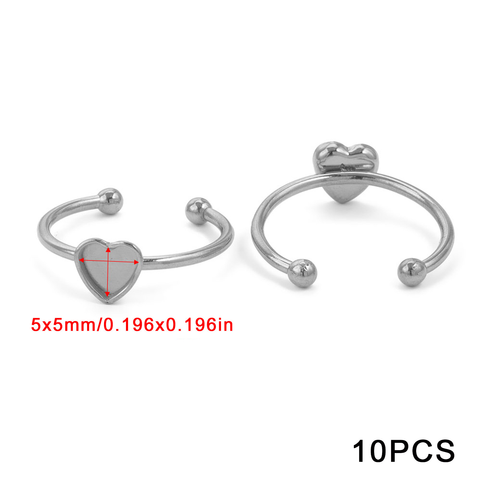 Acero inoxidable color-preservación pulido anillo titular DIY anillo plano anillo superficie horno oro incrustaciones perla apertura anillo titular Accesorios