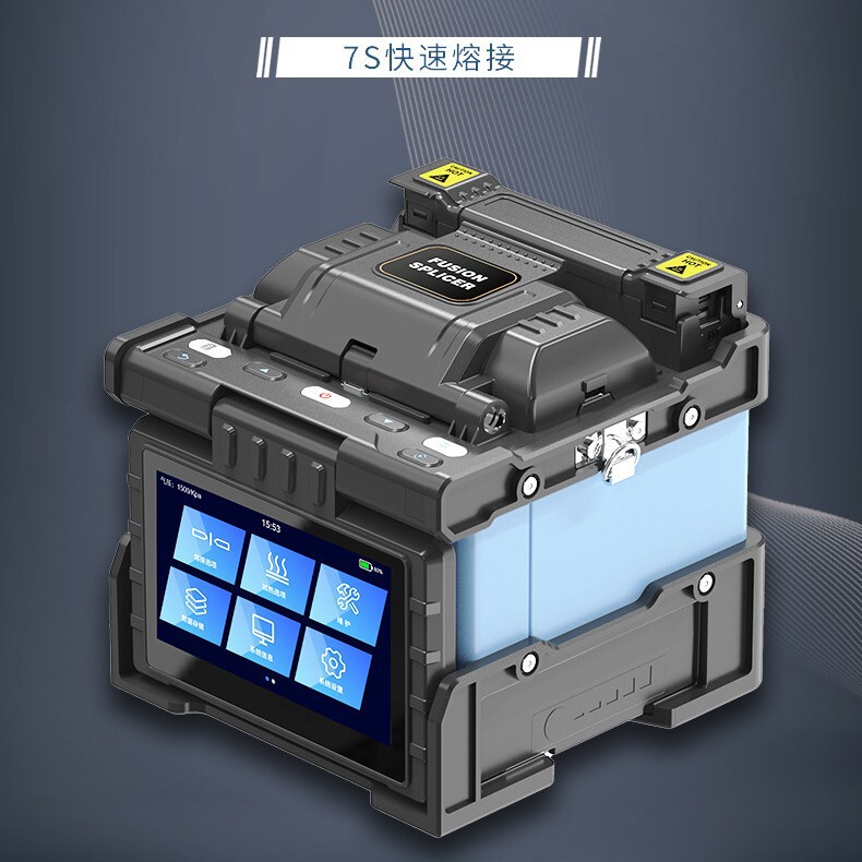 Optical fiber fusion splicer optical fiber tester 7 seconds fast fusion fusion fiber machine with electrode optical fiber cutter