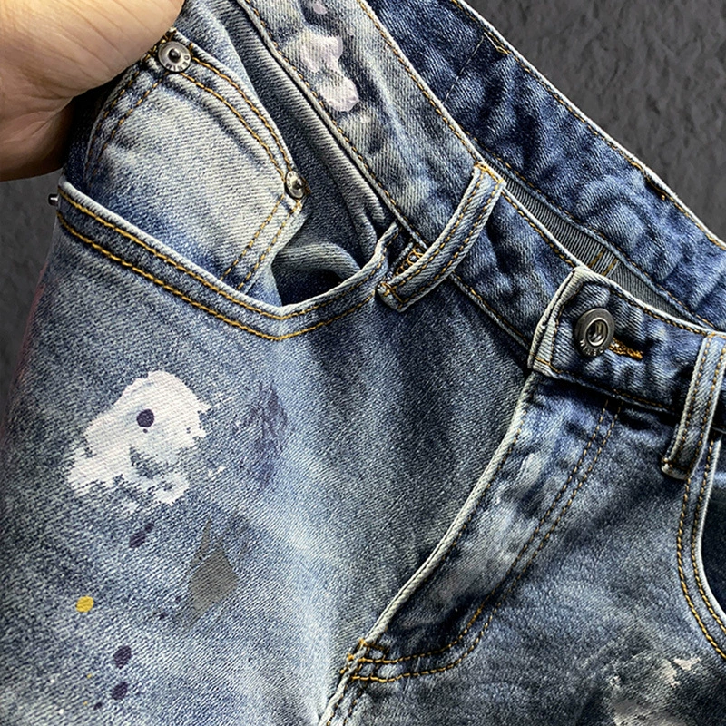 Elastic jeans, spring summer trousers