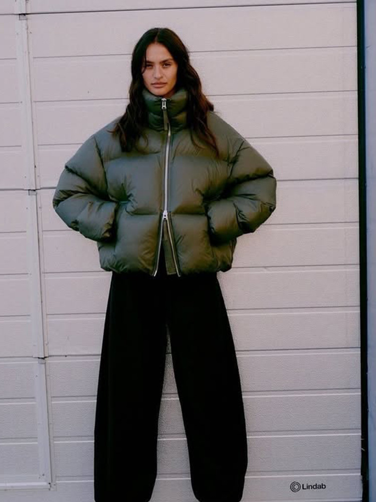 La versión coreana de los niños de color sólido de la chaqueta de algodón con cremallera de cuello vertical para mujeres 2025 invierno nuevo estilo transfronterizo de Europa y América image 5