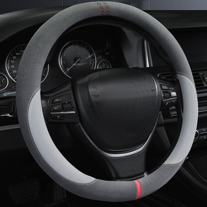Новый меховый автомобильный чехол рулевого колеса четыре сезона летом дышащий противоскользящий и износостойкий универсальный чехол для мужчин и женщин через границу
