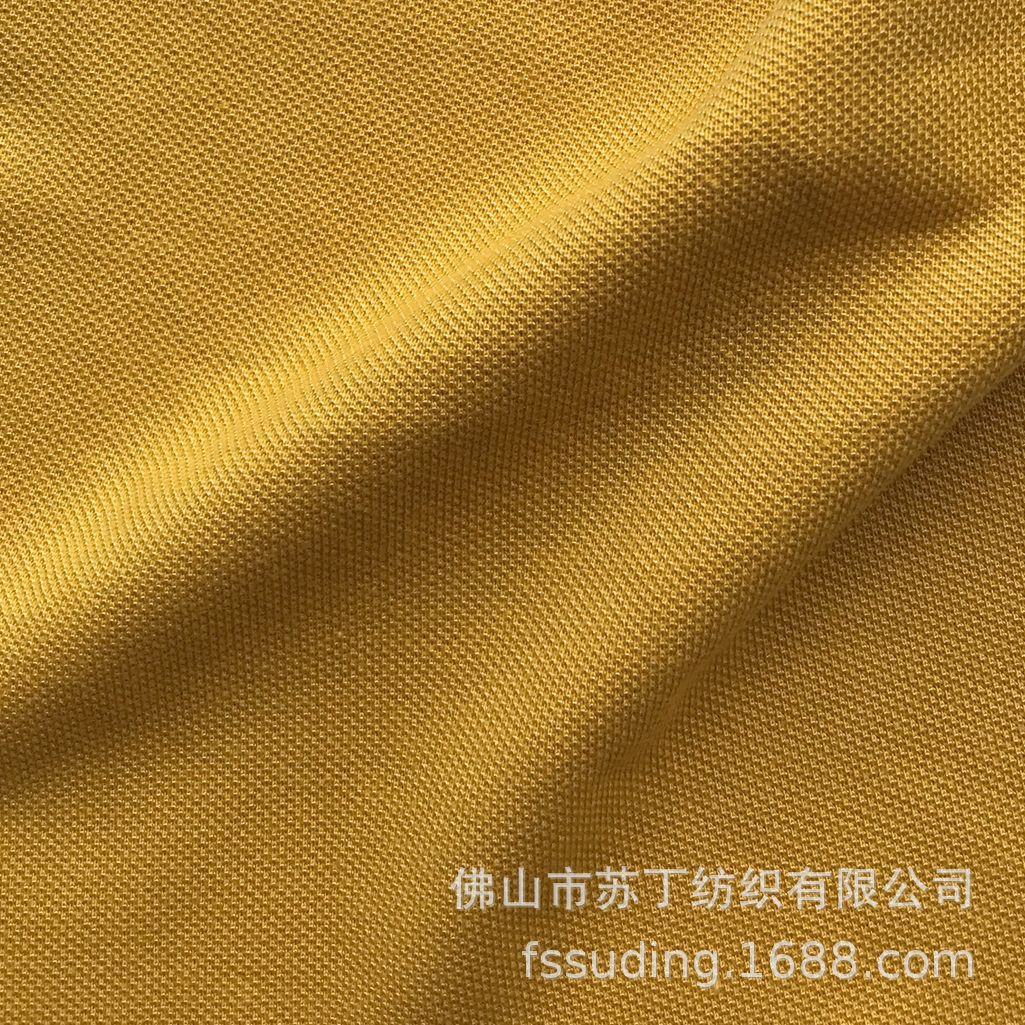 厂家直供 4010#32支棉丝光珠地 180g 休闲polo衫棉盖丝朱地网眼布