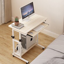 站立式工作台移动办公电脑桌台式笔记本坐站两用桌一体带打印机架