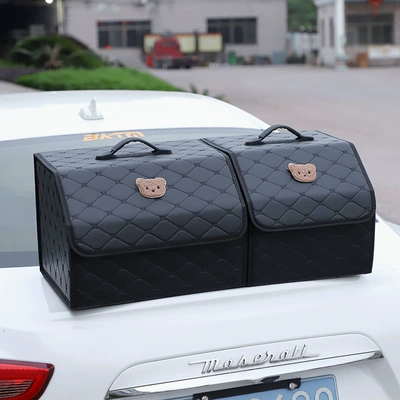 Storage Box Cartoon Bear: Car storage bag/box